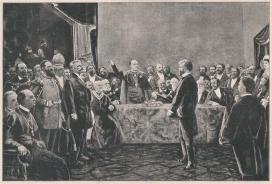Fogadás a Műcsarnokban Munkácsy tiszteletére, 1882